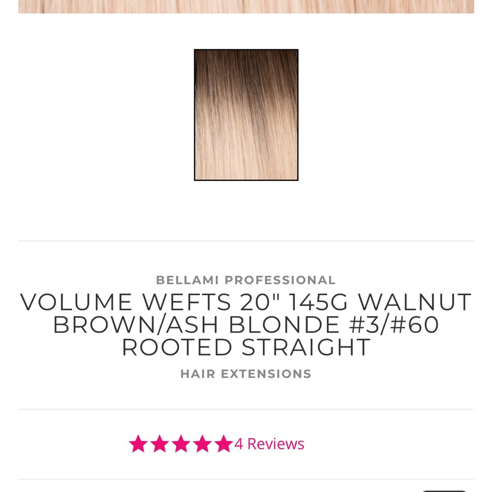 Bellami professional weft 20” 3/60